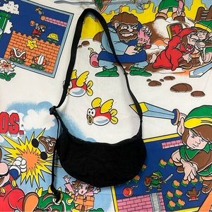 BAGGU Mini Crescent Black Crossbody Bag